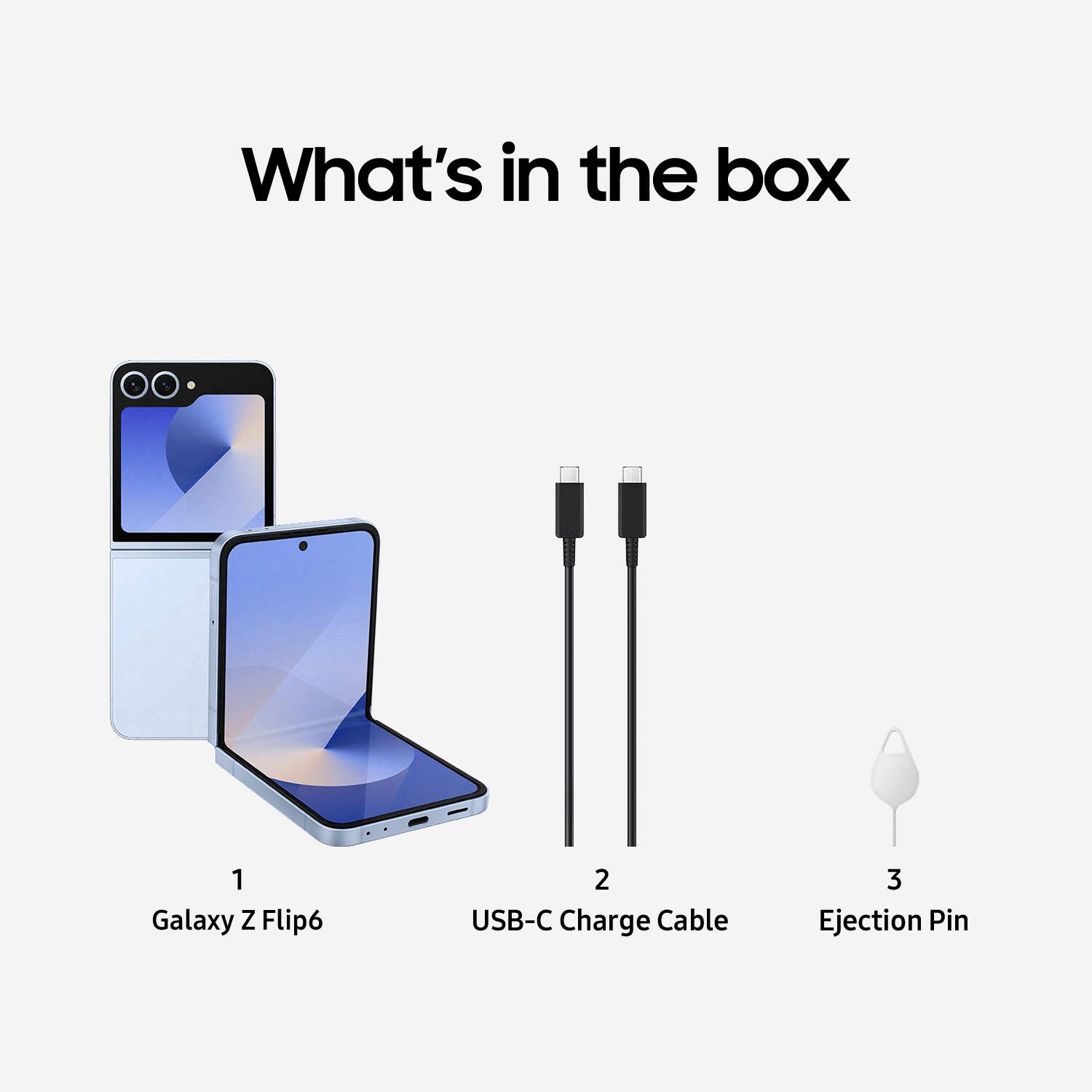 Alt View 18. Samsung - Galaxy Z Flip6 256GB (Unlocked) - Light Blue.