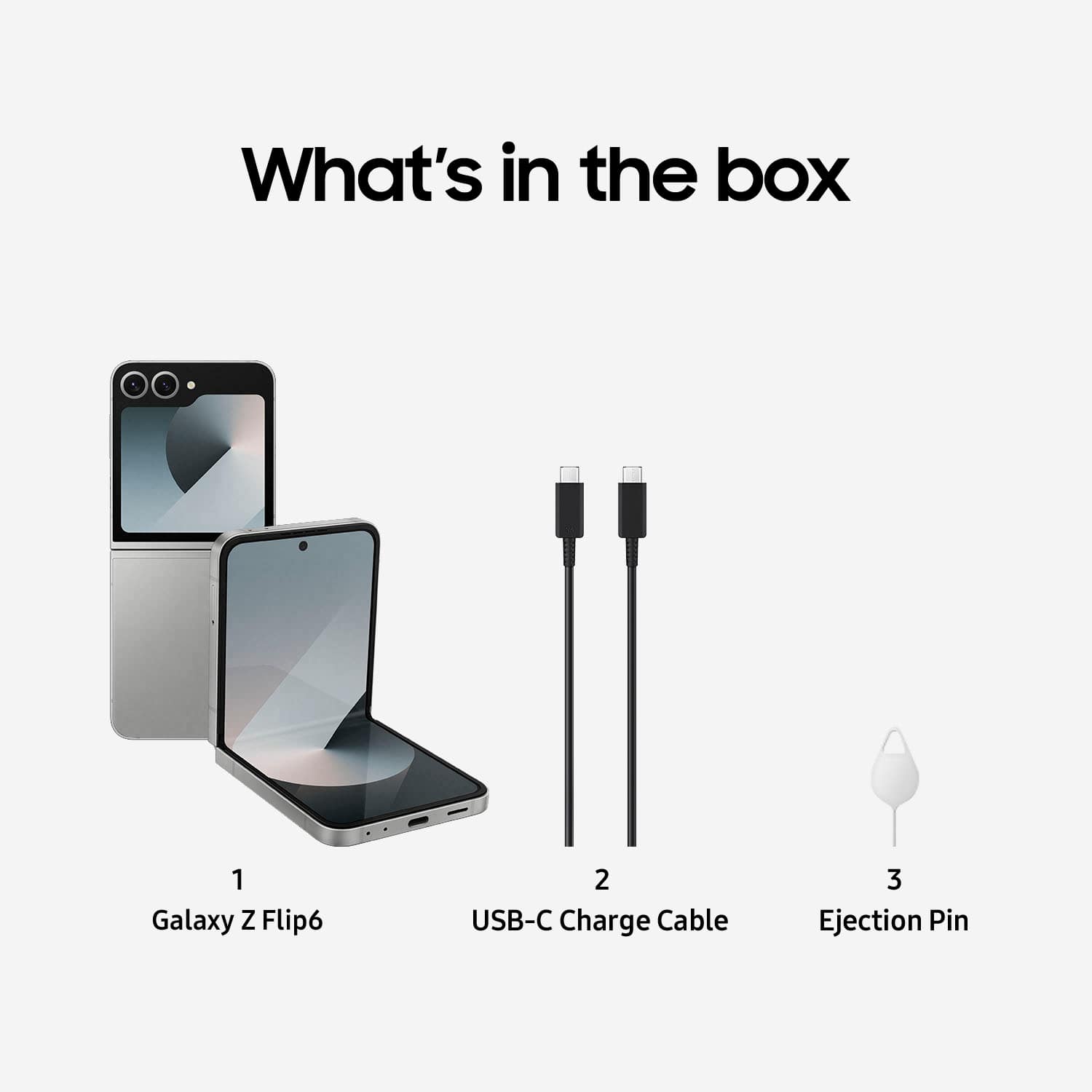 Alt View 18. Samsung - Galaxy Z Flip6 256GB (Unlocked) - Silver.