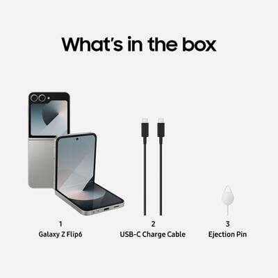 Samsung Galaxy Z Flip6 256GB (Unlocked) Silver Shadow SM Samsung Galaxy Z Flip6 256GB (Unlocked) Silver Shadow SM