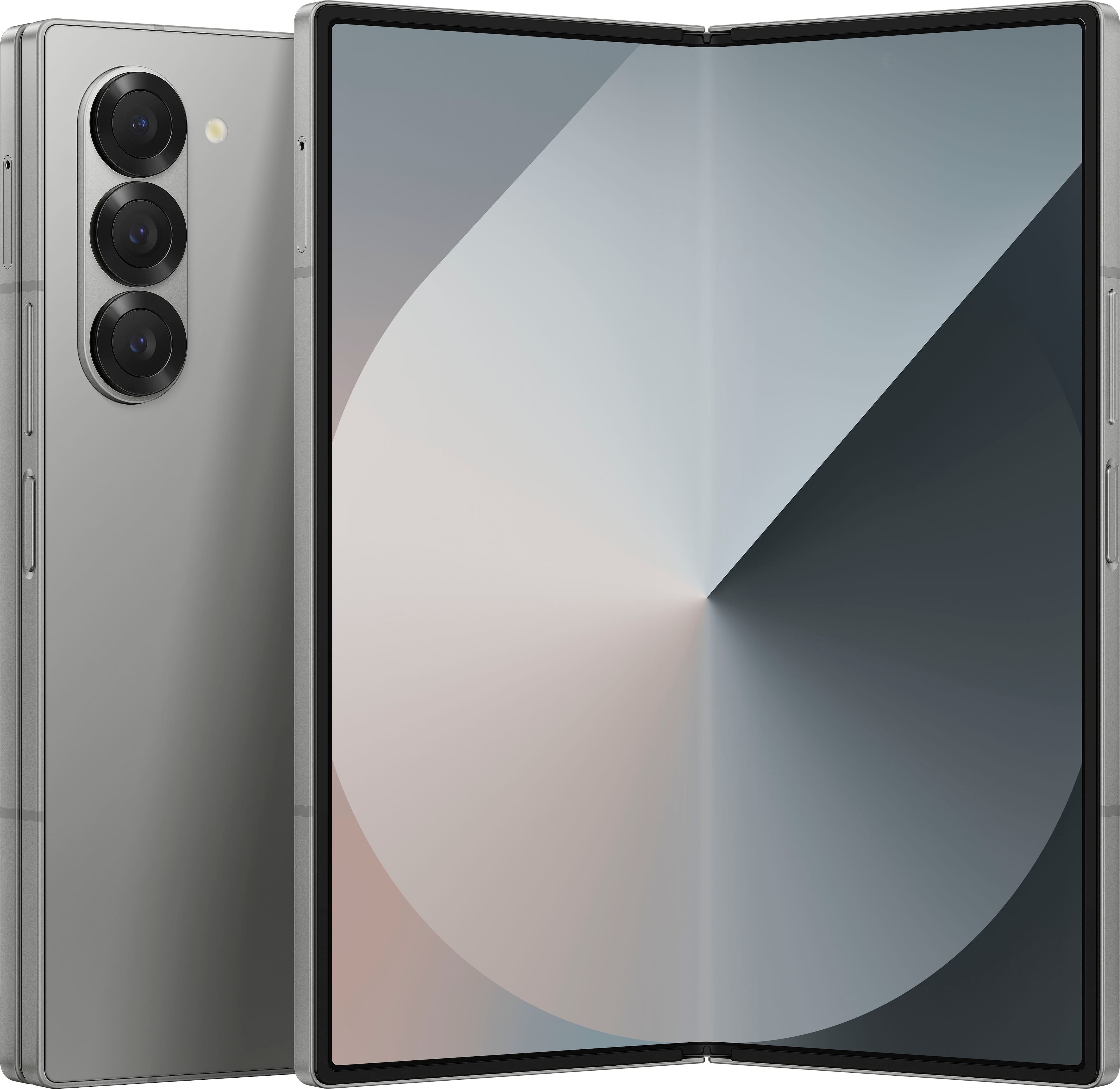 Front. Samsung - Galaxy Z Fold6 1TB (Unlocked) - Silver.