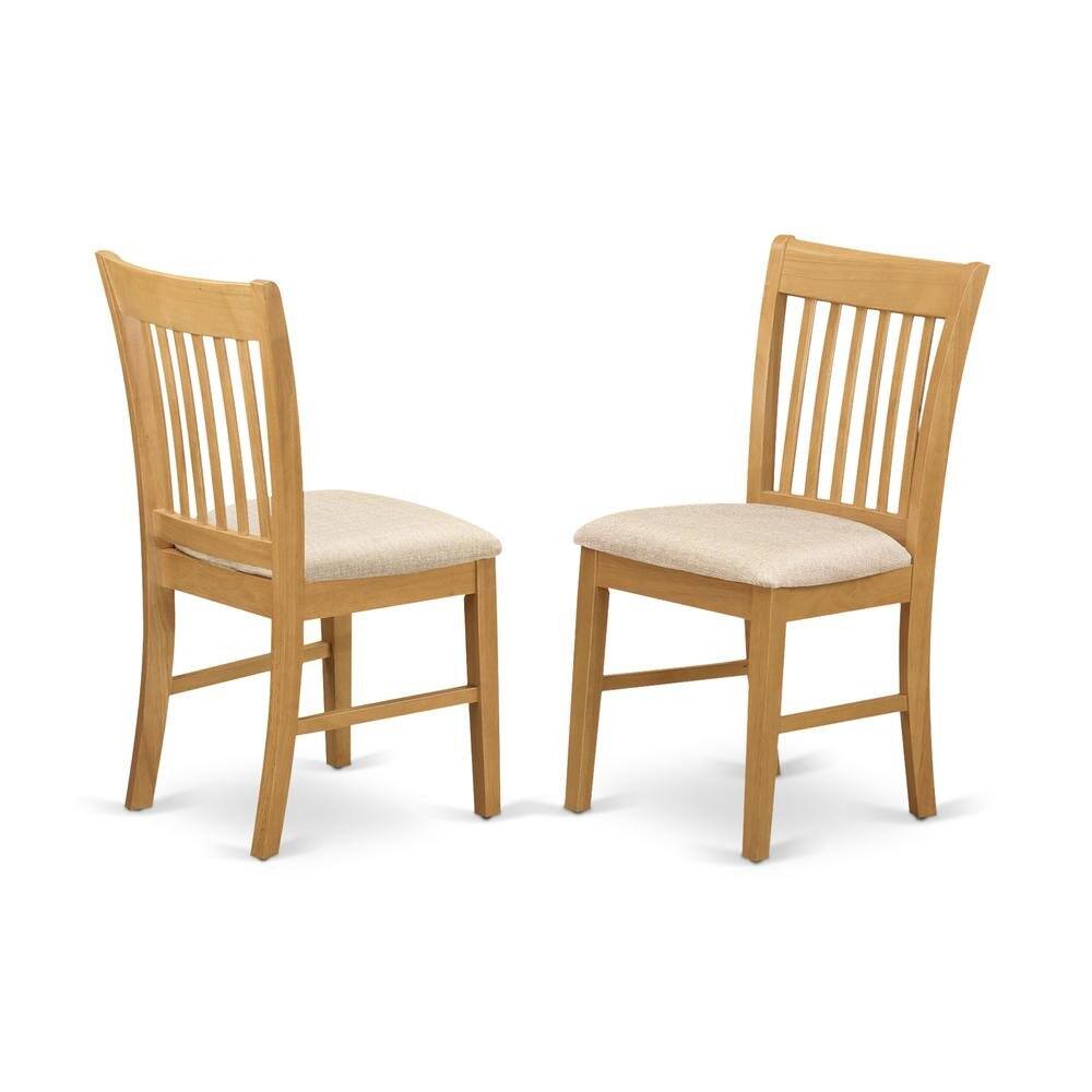 Angle. FurniFact - Elegant Oak Dining Chairs – Solid Wood Kitchen and Dining Chairs Set of 2 - Oak.