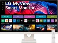 LG - My View 27" IPS UHD 60Hz Smart Monitor (HDMI, USB-C) - White - Front_Zoom