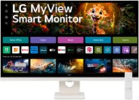 LG - My View 32" VA UHD 60Hz Smart Monitor (HDMI, USB-C) - White - Front_Zoom