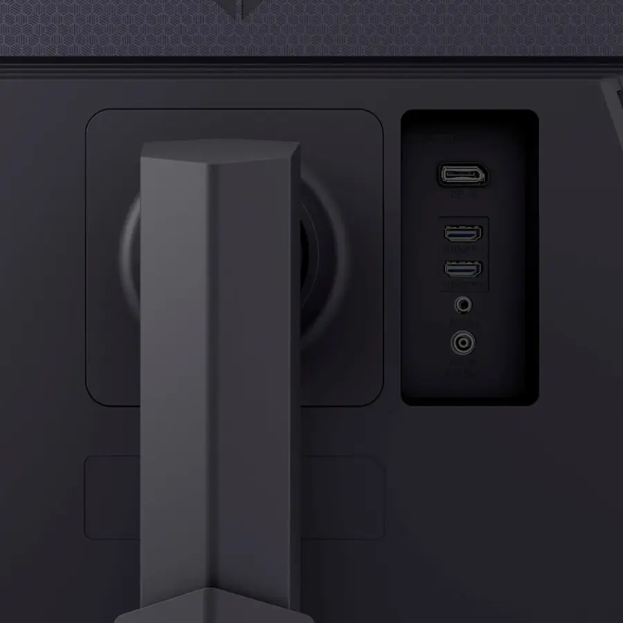 The image features a close-up of a black box with a USB port and a power outlet. The box has a small screen and a camera on it. The text "Haame DP-IN HDMI 1 HDMP H/PC DC-IN" is visible in the background, indicating that the box is likely a multimedia device or a computer accessory.