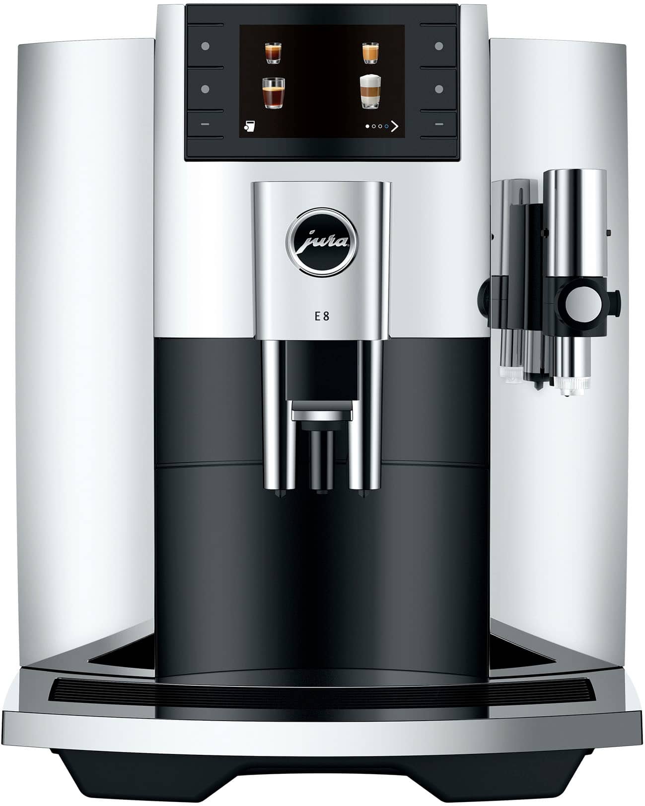 JURA - E8 Single Serve Automatic Espresso and Coffee Machine with 15 Bars of Pressure - Chrome - Alt_View_Zoom_18