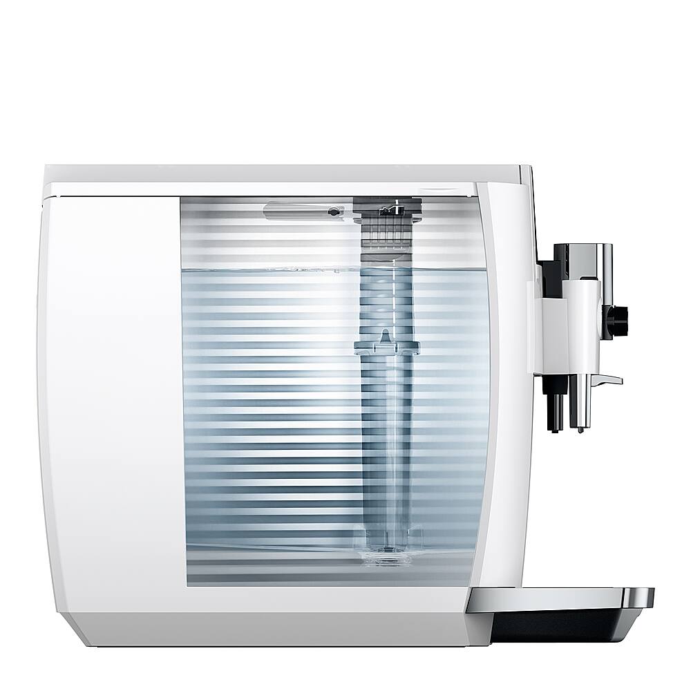 Angle. JURA - E8 Single Serve Automatic Espresso and Coffee Machine with 15 Bars of Pressure - White.