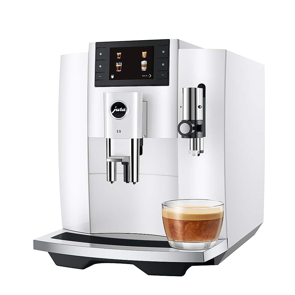 Alt View 11. Jura - E8 Automatic Espresso Machine - White.