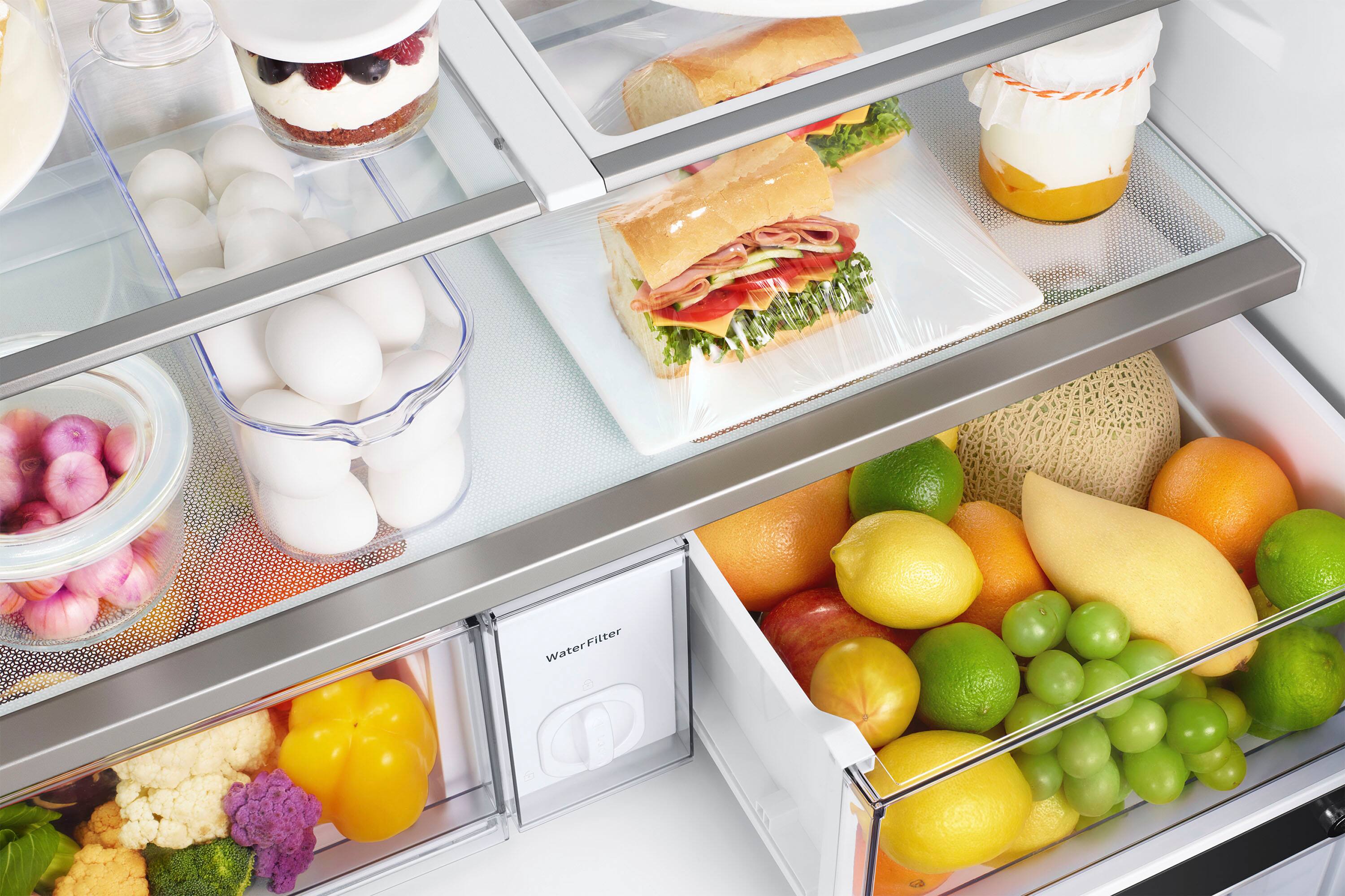 Alt View 13. Dacor - 22.8 Cu. Ft. 4-Door French Reveal Door 36" Counter Depth Refrigerator with Beverage Center - Graphite Stainless Steel.