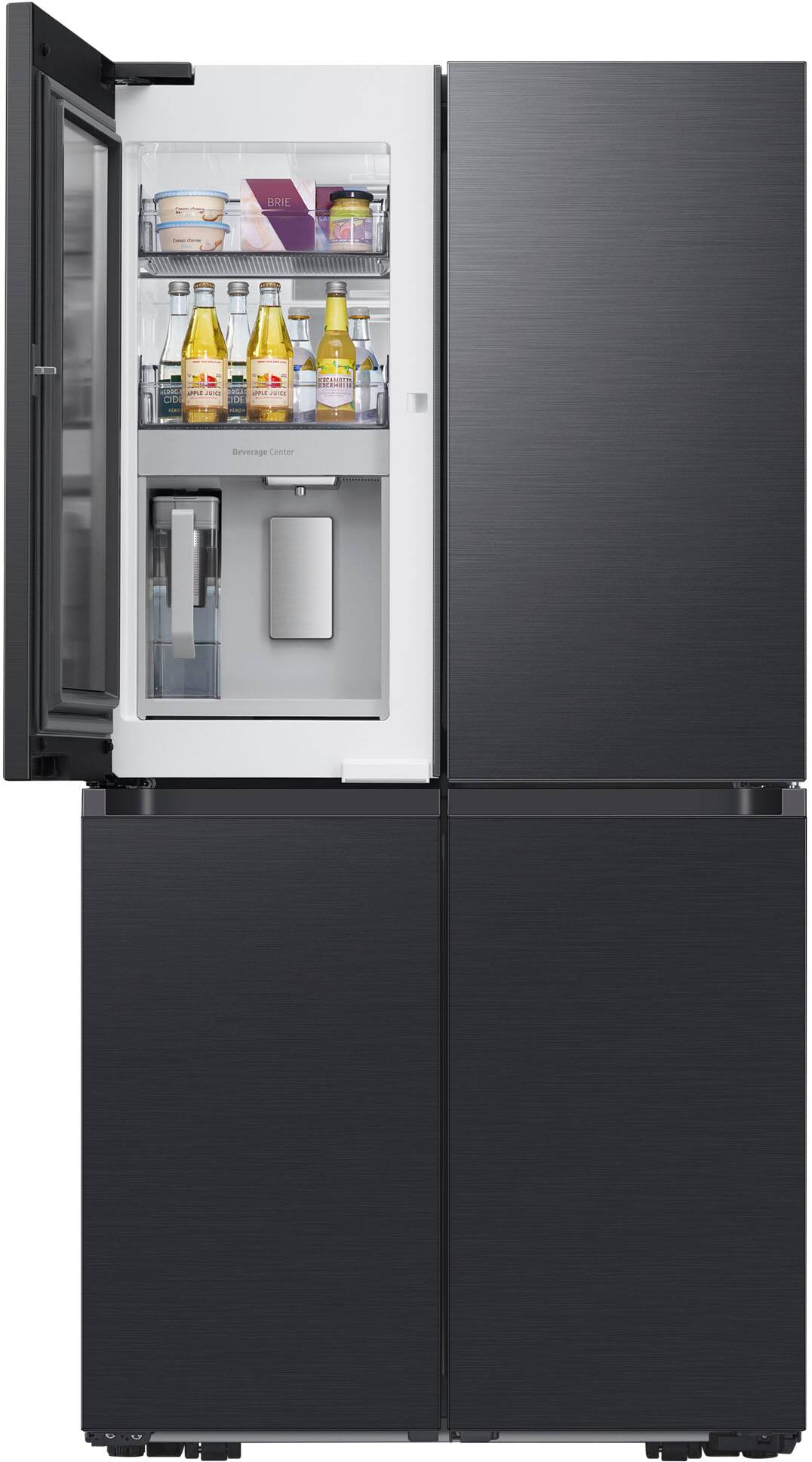 Alt View 1. Dacor - 22.8 Cu. Ft. 4-Door French Reveal Door 36" Counter Depth Refrigerator with Beverage Center - Graphite Stainless Steel.
