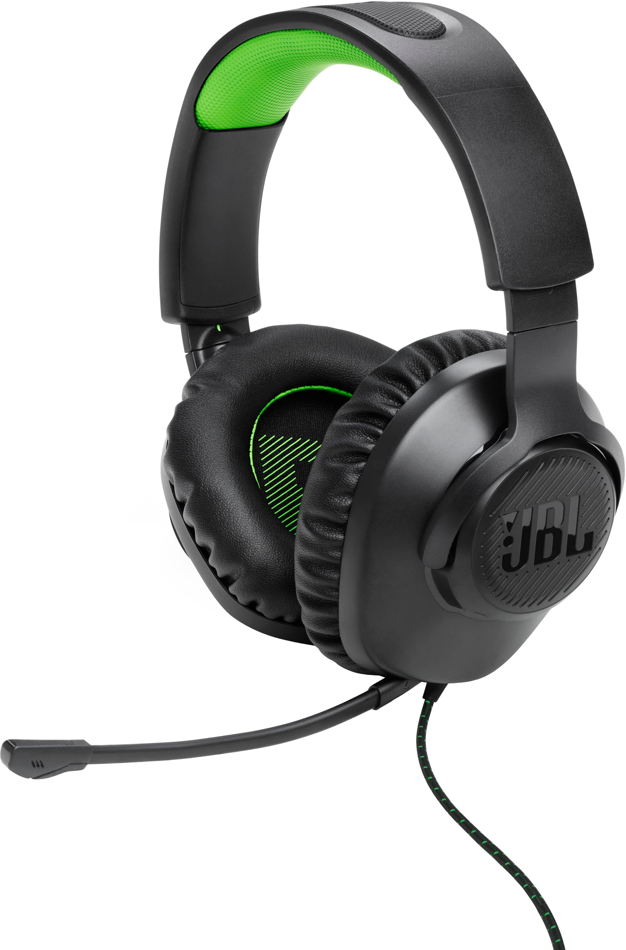 JBL - Quantum 100X Wired Gaming Headset for Xbox, PC, Switch, PS5 and PS4 - Black - Front_Zoom