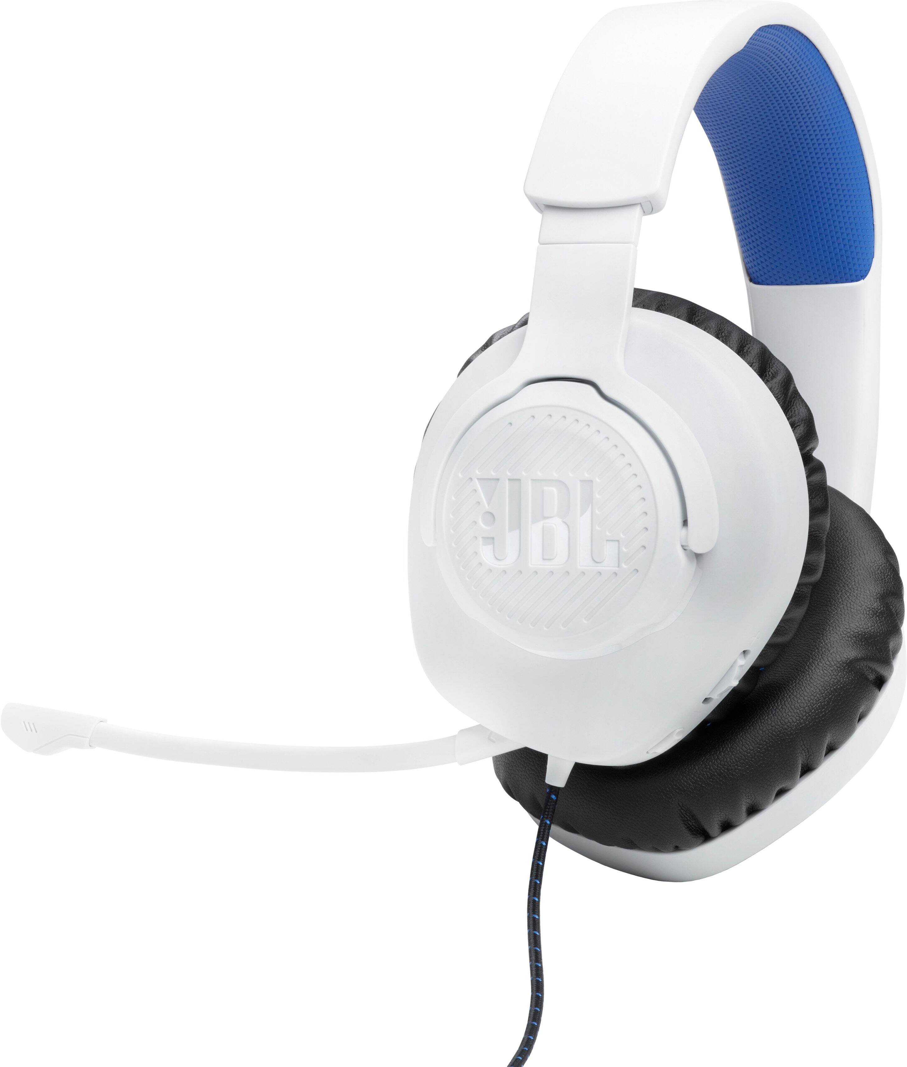 Angle. JBL - Quantum 100P Wired Gaming Headset for PS5, PS4, PC, and Switch - White.