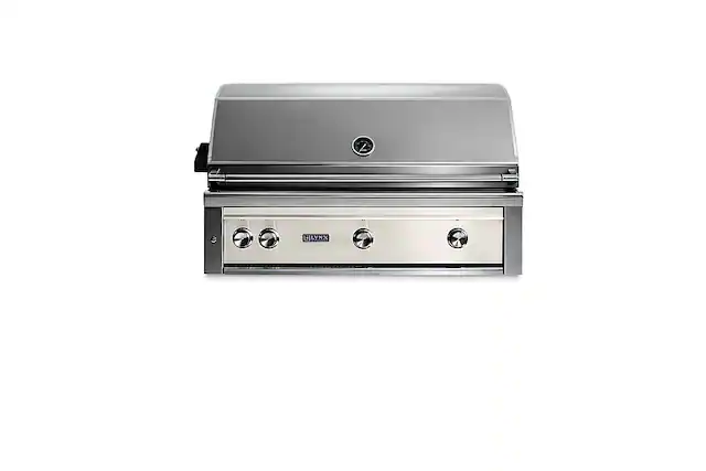 Angle. Viking - Professional 42-inch Built-In Gas Grill - Glacier.