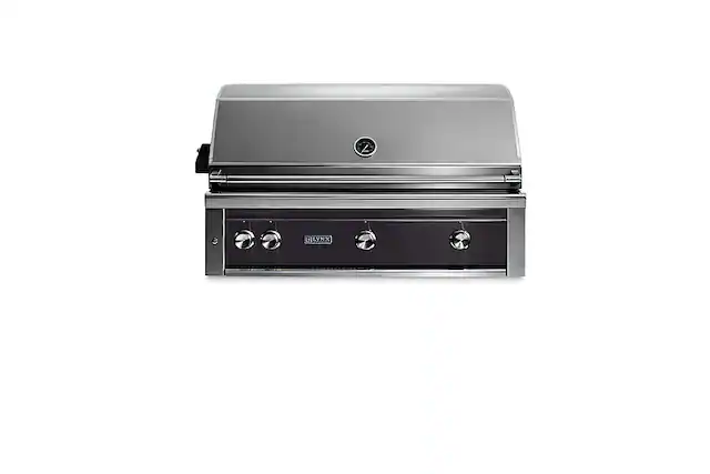 Angle. Viking - Professional 42-inch Built-In Gas Grill - Obsidian.