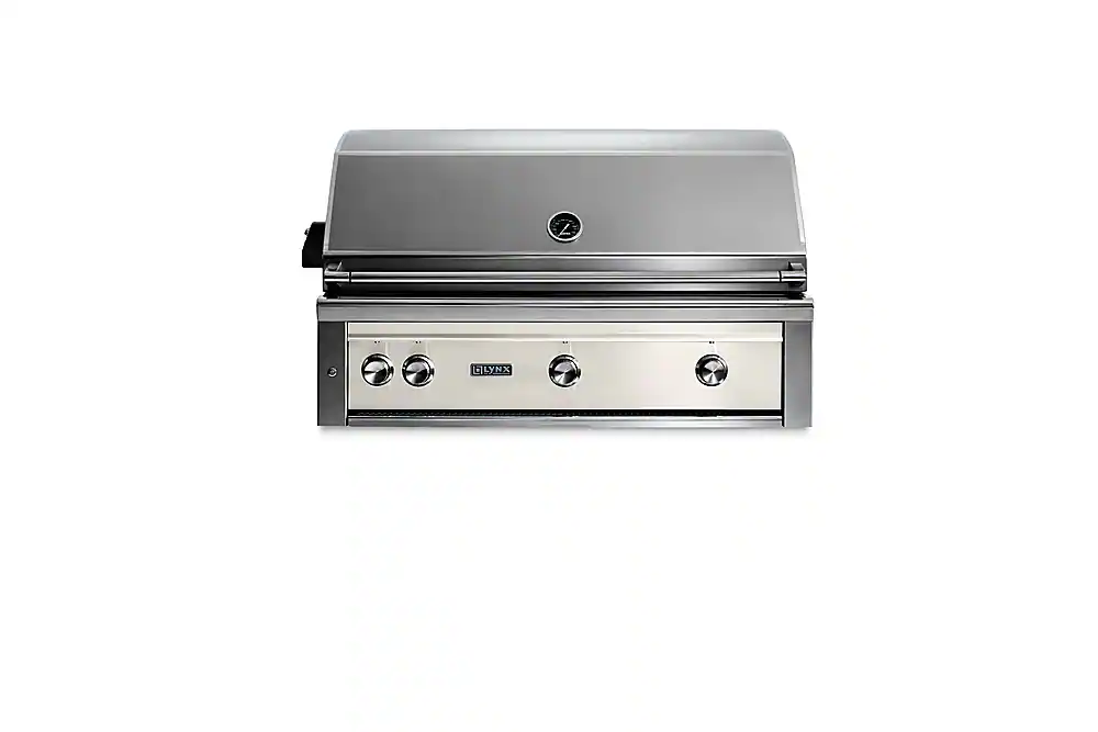 Angle. Viking - Professional 42-inch Built-In Gas Grill - Glacier.
