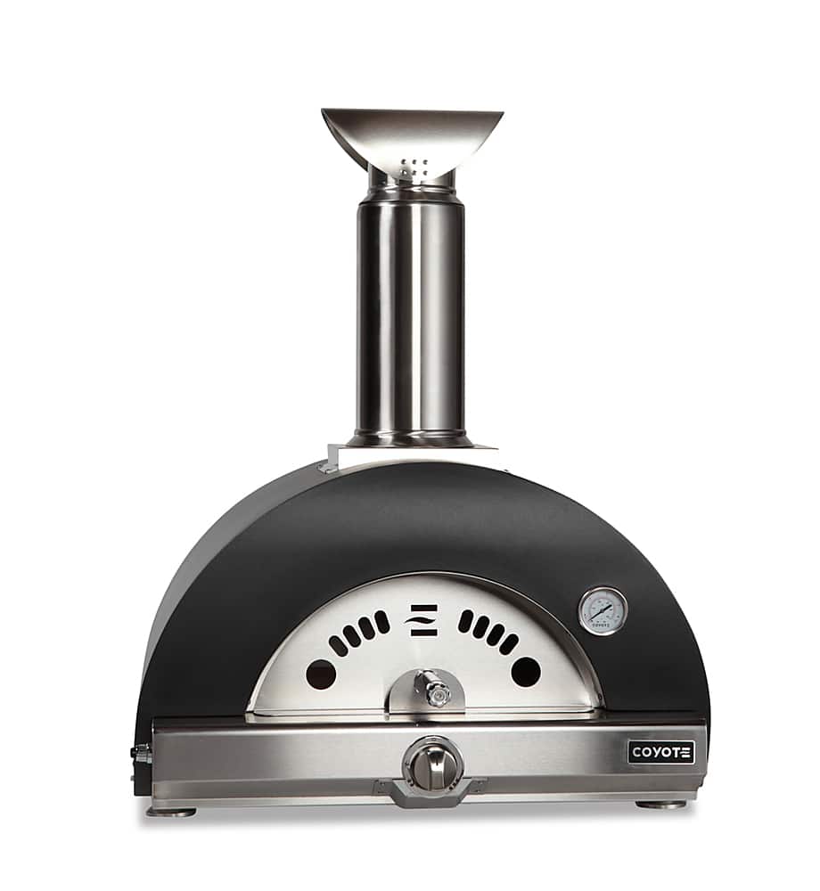 Coyote Outdoor Living - The Coyote OutdoorLiving Multi-Fuel 30" pizza oven - wood/NG - Matte Black - Front_Zoom