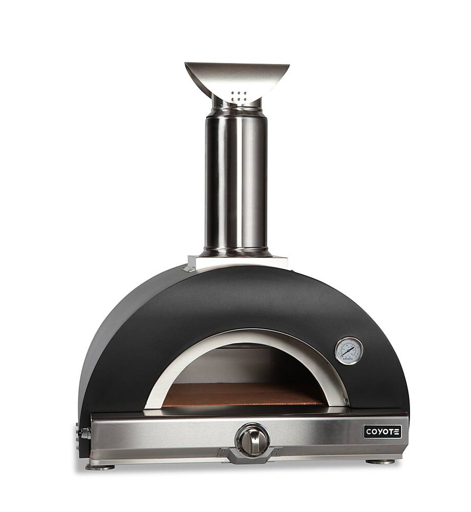 Alt View 1. Coyote Outdoor Living - The Coyote OutdoorLiving Multi-Fuel 30" pizza oven - wood/NG - Matte Black.