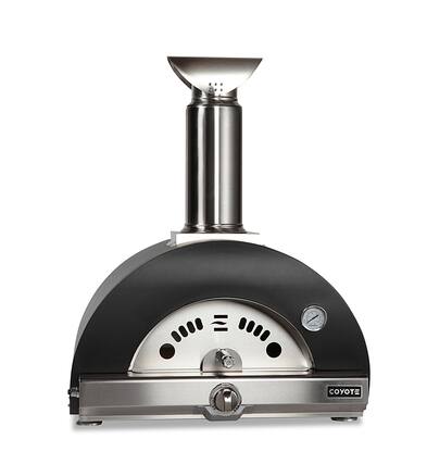 Front. Coyote Outdoor Living - The Coyote OutdoorLiving Multi-Fuel 30" pizza oven - wood/LP - Matte Black.