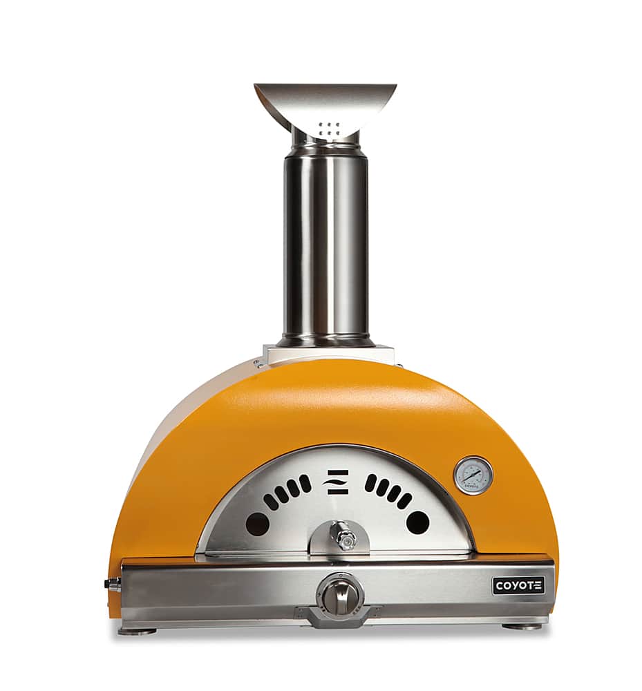 Coyote Outdoor Living - The Coyote OutdoorLiving Multi-Fuel 30" pizza oven - wood/NG - Yellow - Front_Zoom
