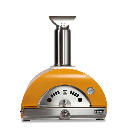 Front. Coyote Outdoor Living - The Coyote OutdoorLiving Multi-Fuel 30" pizza oven - wood/NG - Yellow.
