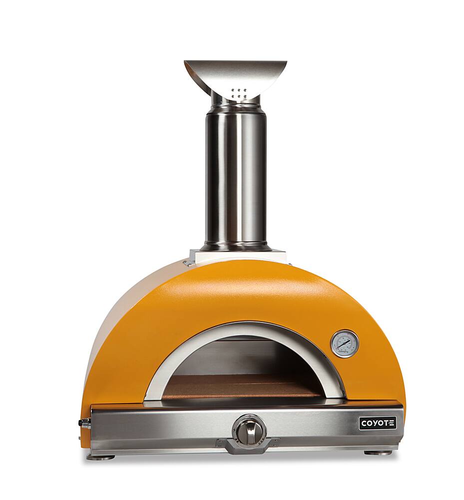 Alt View 1. Coyote Outdoor Living - The Coyote OutdoorLiving Multi-Fuel 30" pizza oven - wood/NG - Yellow.