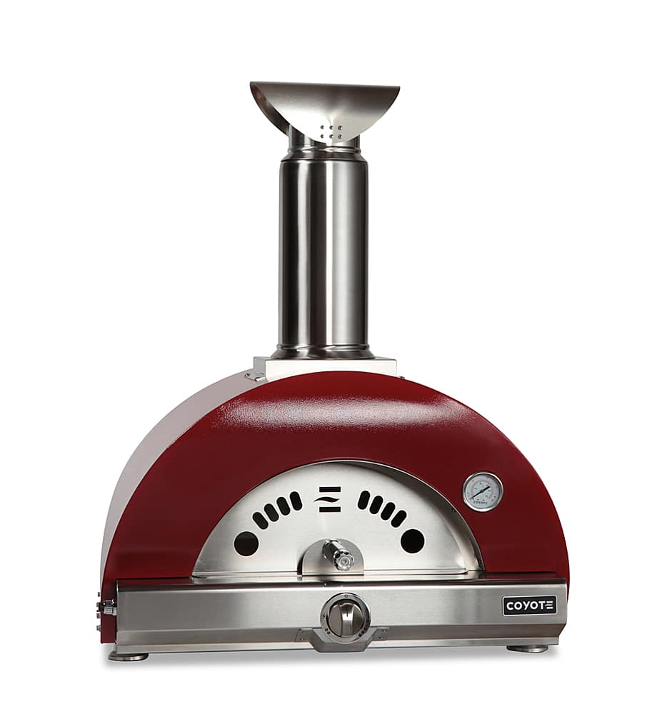 Coyote Outdoor Living - The Coyote OutdoorLiving Multi-Fuel 30" pizza oven - wood/LP - Red - Front_Zoom
