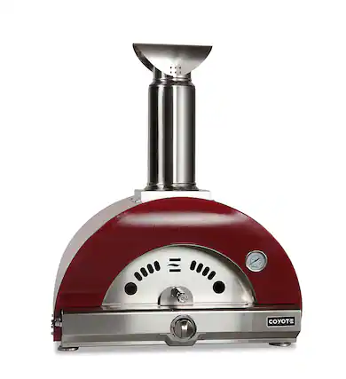 Front. Coyote Outdoor Living - The Coyote OutdoorLiving Multi-Fuel 30" pizza oven - wood/LP - Red.