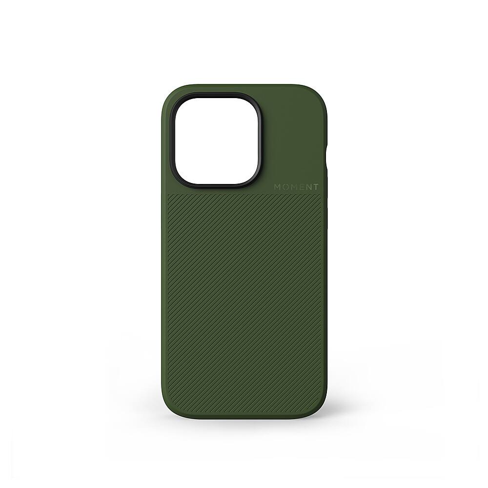 Front. Moment - Magsafe Compatible Case for iPhone 14 Pro w/ Drop-In Lens Mount - Olive.