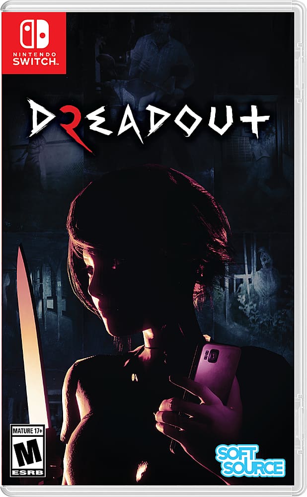 A Nintendo Switch game called DreadOut. The game is rated Mature 17+ by the ESRB and is from Soft Source.