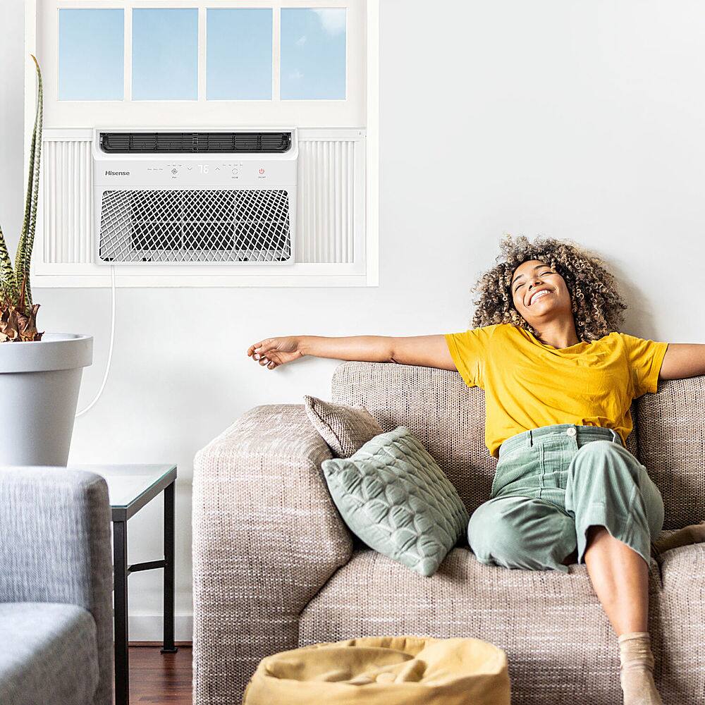 Alt View 13. Hisense - 6,000 BTU 200 Sq. Ft. Window Air Conditioner with Remote Control - White.