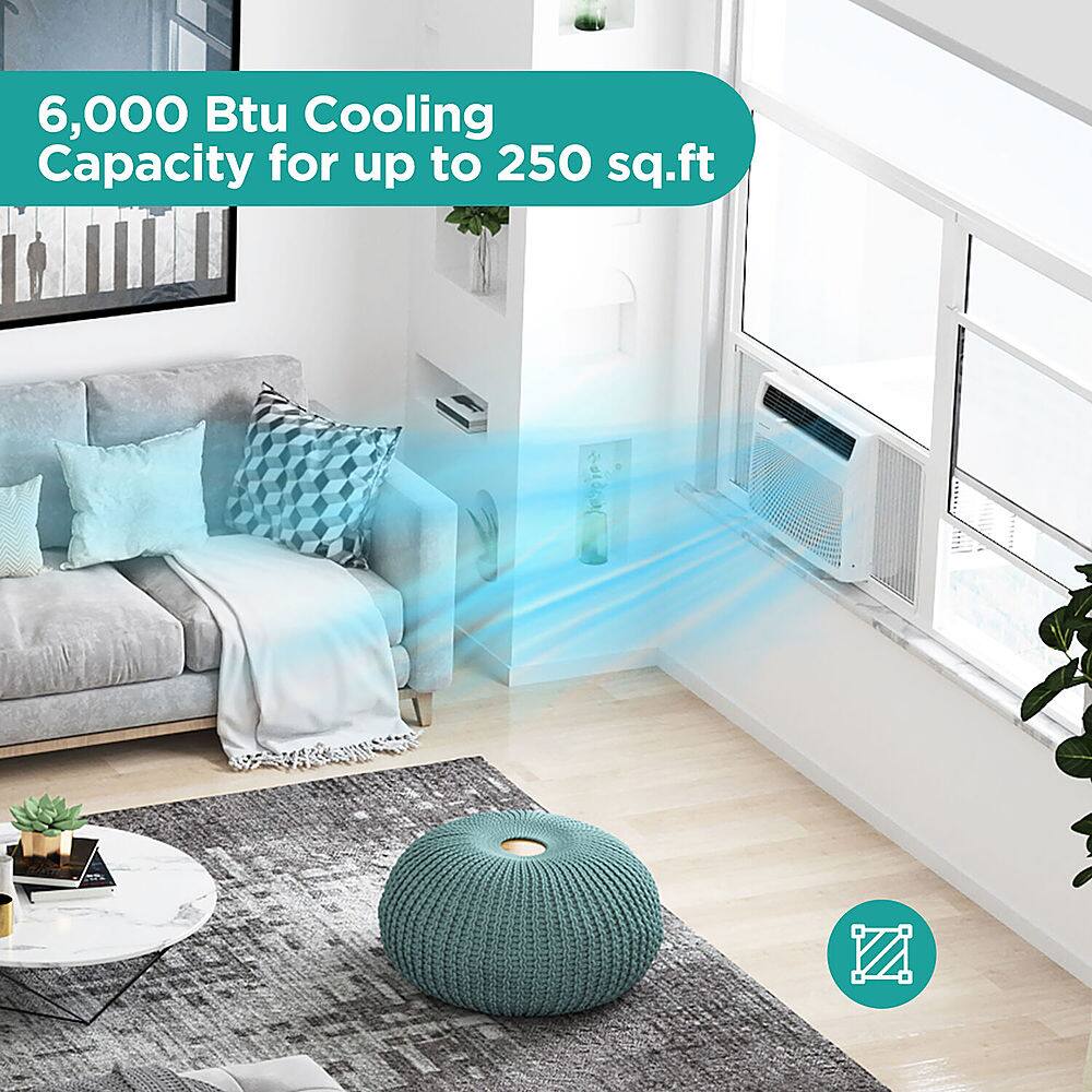 "6,000 Btu Cooling Capacity for up to 250 sq.ft."
