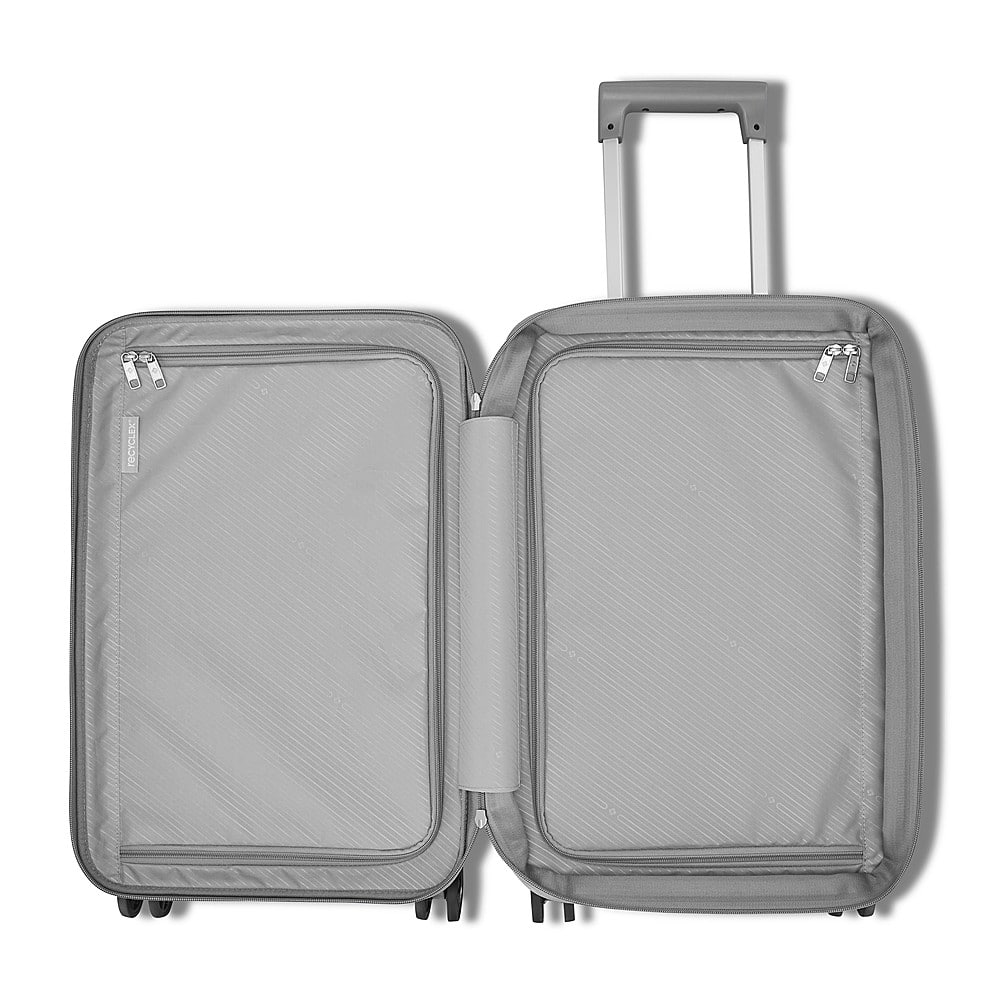 Left. Samsonite - UpLIFT HS 20" Expandable Carry on Spinner Suitcase - Silver Shimmer.