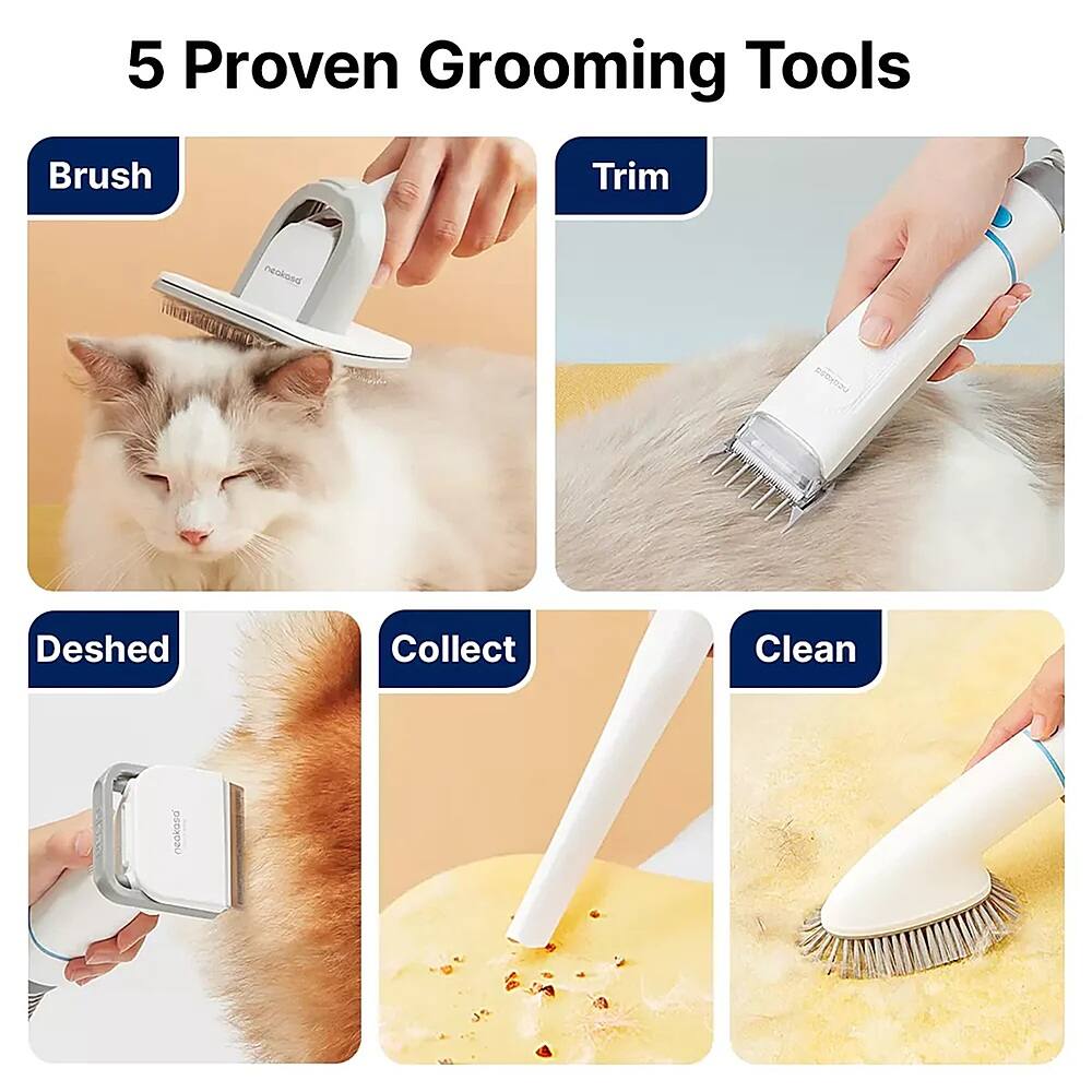 5 Proven Grooming Tools: Brush, Trim, Peel, Collect, Clean.