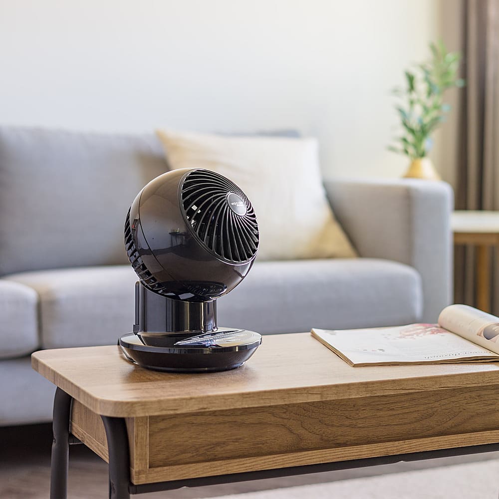 Angle. WOOZOO - IRIS USA WOOZOO Oscillating 4-in-1 Air Circulator Fan - Black.