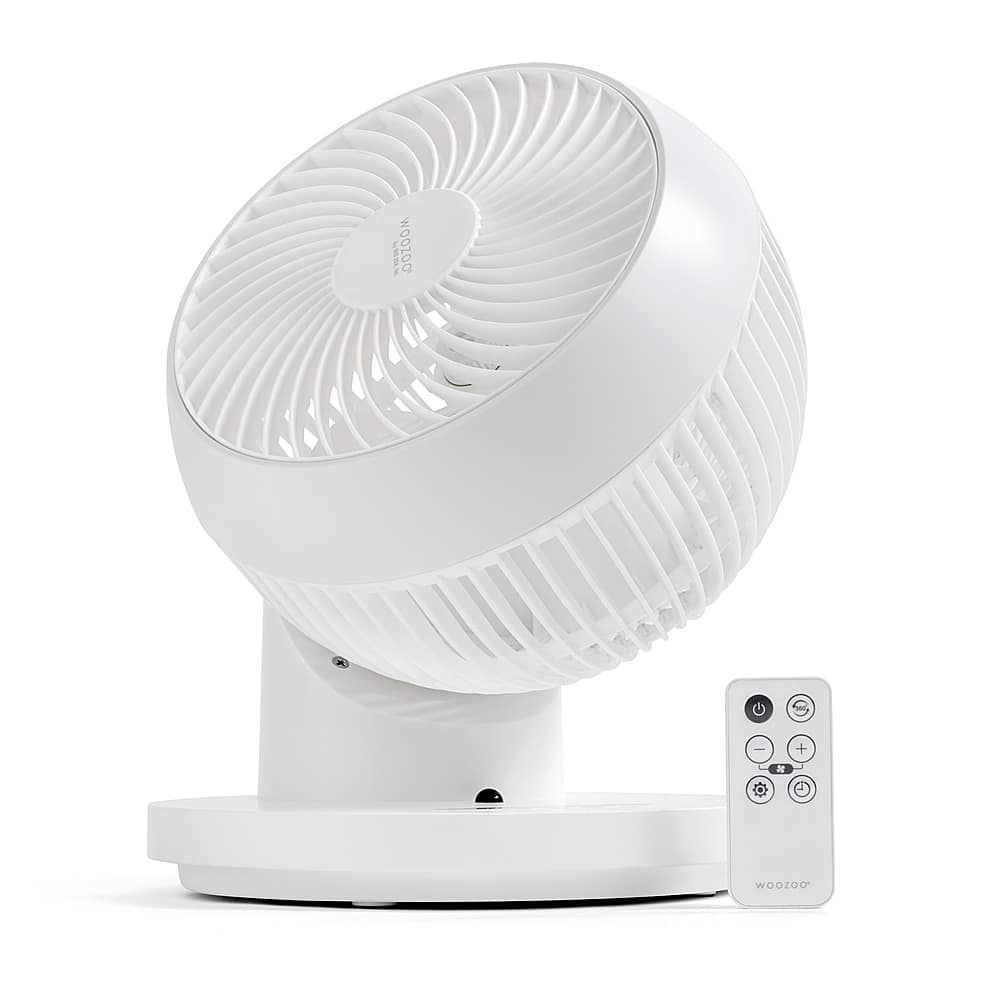 IRIS USA WOOZOO Fan with Remote, 360° Oscillating Fan, Desk Fan - White - Front_Zoom