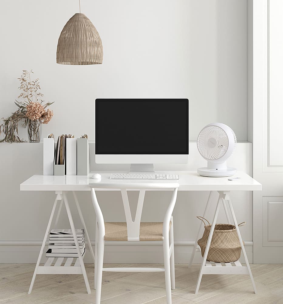 Alt View 11. WOOZOO - IRIS USA WOOZOO Fan with Remote, 360° Oscillating Fan, Desk Fan - White.