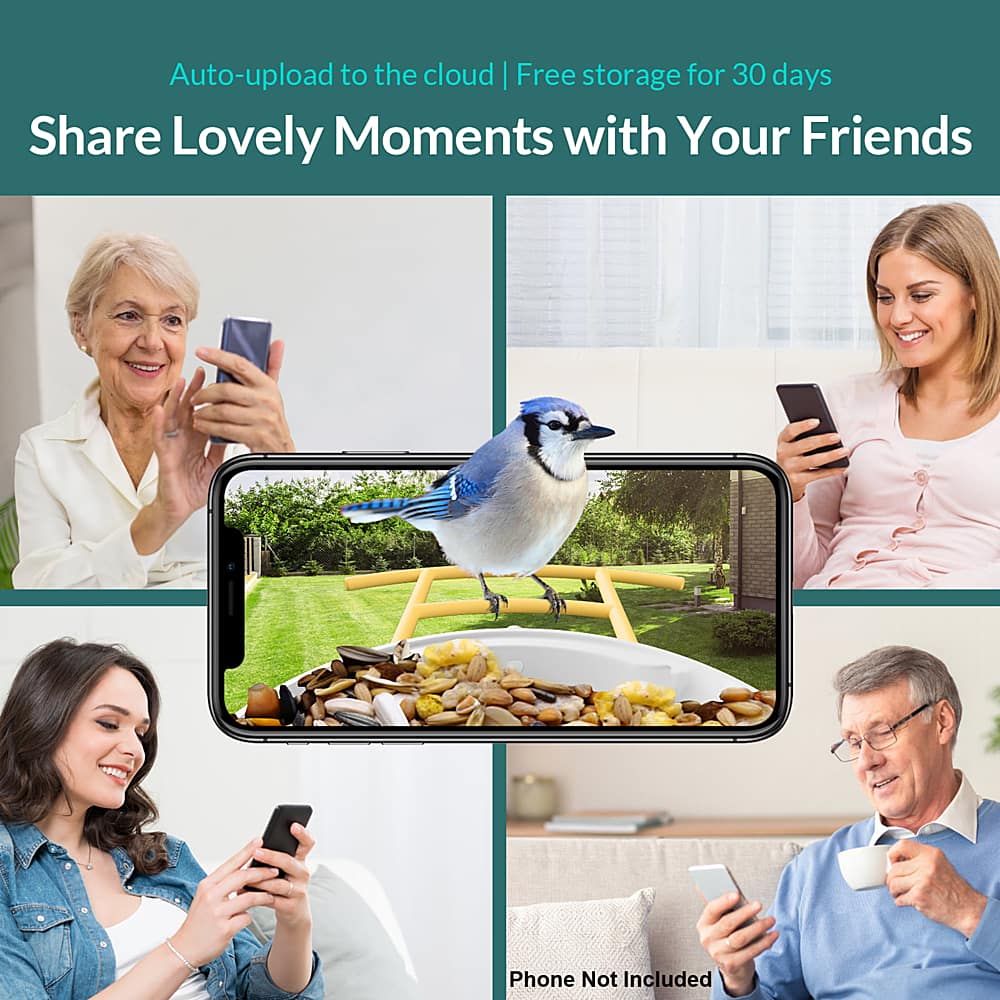 Auto-upload to the cloud | Free storage for 30 days | Share Lovely Moments with Your Friends | Phone Not Included