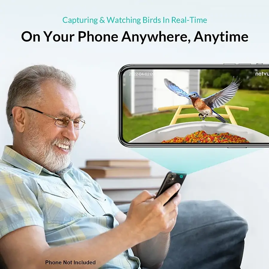 Capturing & Watching Birds In Real-Time On Your Phone Anywhere, Anytime 2022-04-02 0  netvu Phone Not Included