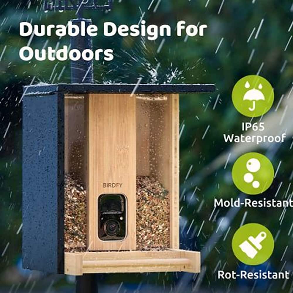 Durable Design for Outdoors IP65 Waterproof Birdfeeder Mold-Resistant Rot-Resistant