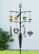 Front. BIRDFY - Universal Outdoor Pole Station for Hanging Bird Feeders w/Anti-Squirrel Baffle - Black.