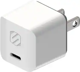 Scosche - PowerVolt 20W Mini Cube USB-C Fast Charger - White
