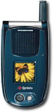 Front Standard. Sanyo - Dual-Band Tri-Mode PCS Cell Phone w/Camera (Sprint) - Blue.