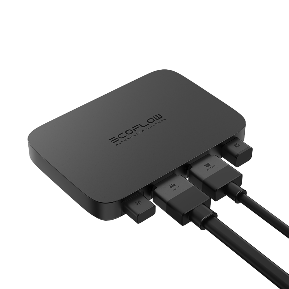 The text on the image reads "ecoflow charger".