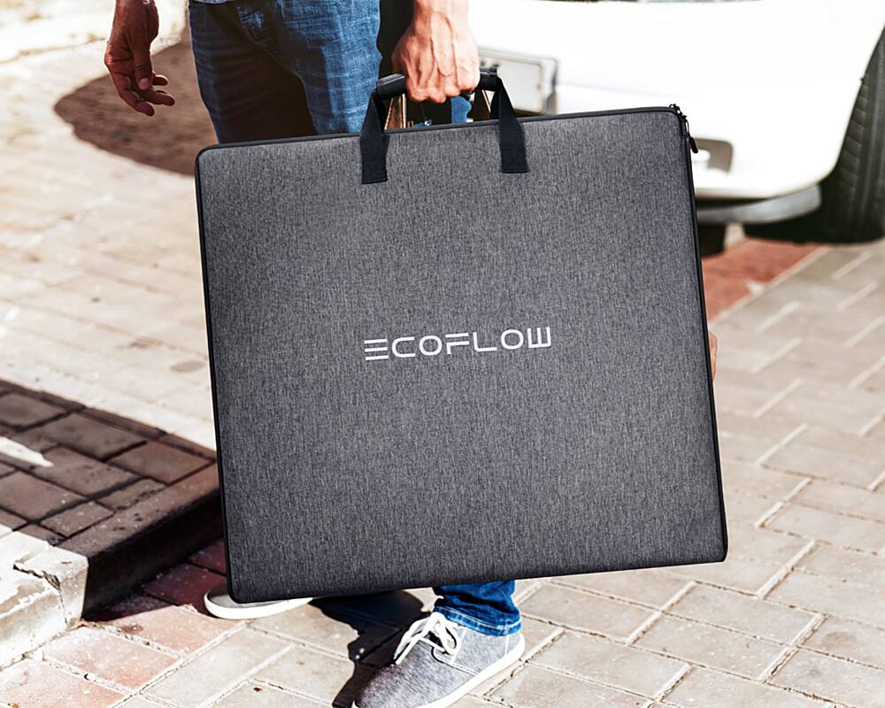 Alt View 13. EcoFlow - NextGen 160W Portable Solar Panel - Black.