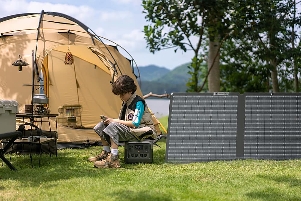 Alt View 15. EcoFlow - NextGen 160W Portable Solar Panel - Black.