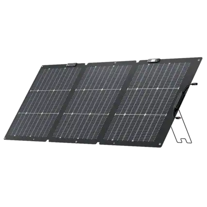 Front. EcoFlow - NextGen 160W Portable Solar Panel - Black.