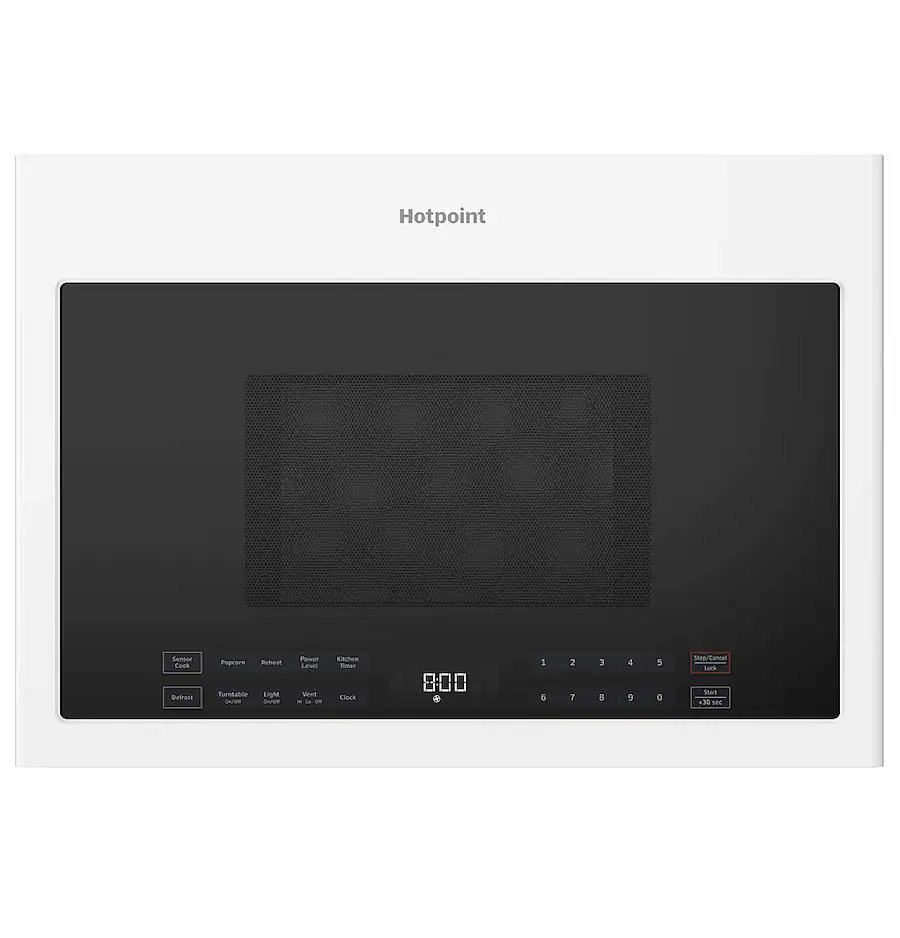 Micro Led Hot Point Hotpoint 1.4 Cu. Ft. Over the Range Microwave with Sensor Cooking and ...