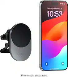 Satechi - Wireless Qi2 Car Charger for iPhone - Space Gray - Front_Zoom