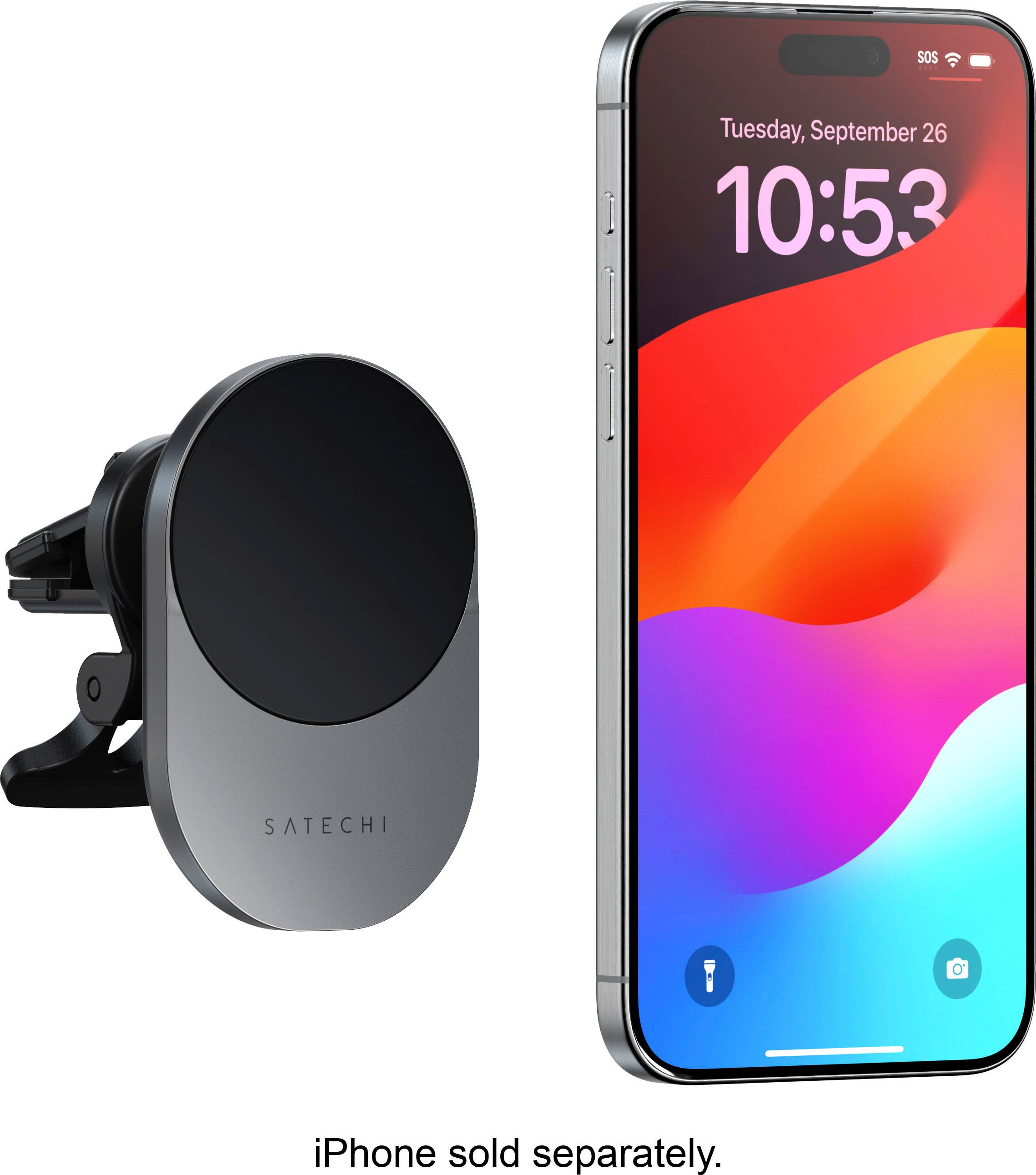 Satechi - Wireless Qi2 Car Charger for iPhone - Space Gray