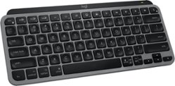 Logitech - MX Keys Mini TKL Bluetooth Scissor Mini MX Keys Switch Keyboard for Apple mac OS, iPad OS with Backlit Keys - Space Gray - Front_Zoom
