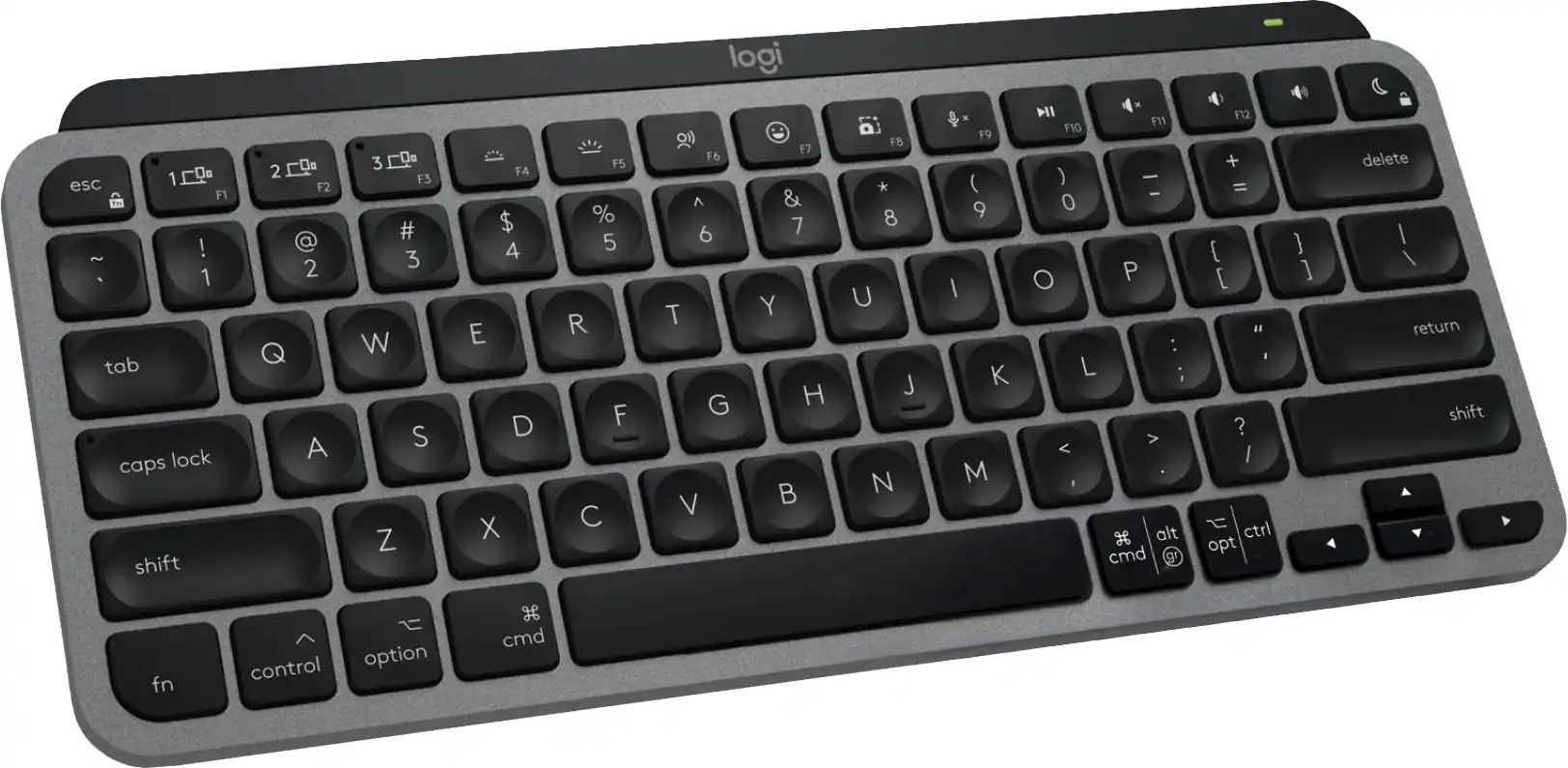 Logitech - MX Keys Mini TKL Wireless Bluetooth Scissor Mini MX Keys Switch Keyboard for Apple mac OS, iPad OS with Backlit Keys - Space Gray